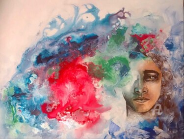 Painting titled "Turbulence is life…" by Nour Chebbi, Original Artwork, Acrylic