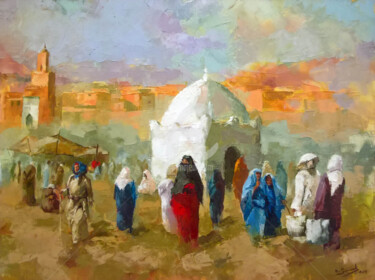 Painting titled "Mausolée zaouïa .jpg" by N.Samak, Original Artwork