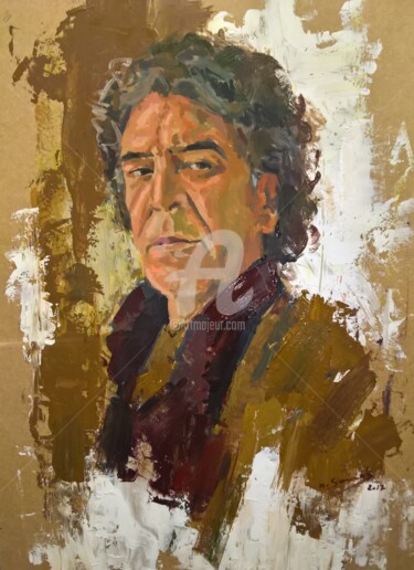 Painting titled "Autoportrait" by N.Samak, Original Artwork