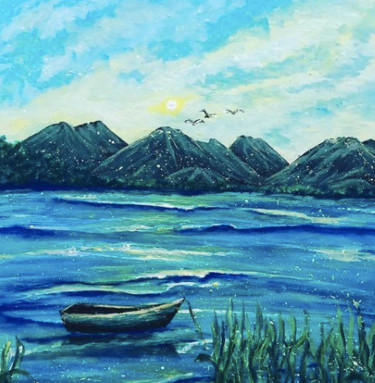 Painting titled "" LAC "" by Noura.Sb, Original Artwork, Acrylic