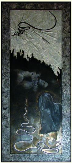 Peinture intitulée "La levée du voile" par Noura Ghoul, Œuvre d'art originale