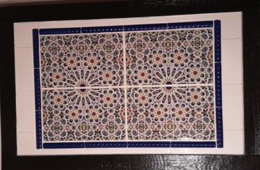 Fenêtre marocaine Collages intitulée "Fenêtre marocaine" par Nouridine Gamri, Œuvre d'art originale, Collages