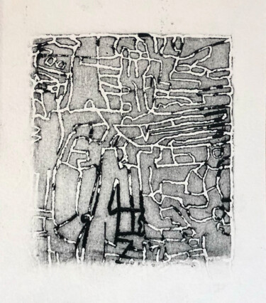 Obrazy i ryciny zatytułowany „labyrinthe” autorstwa Laurence Nouzillat, Oryginalna praca, Linoryty