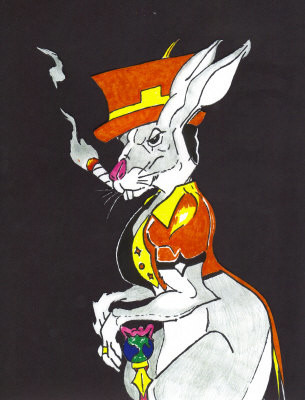 Drawing titled "Remmington Rabbit" by Nova B, Original Artwork, Other