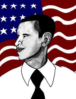 Painting titled "Barack 2012" by Nova B, Original Artwork, Other