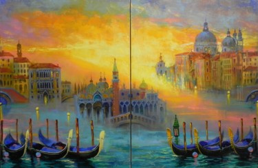"Venice" Original painting 2021 Painting titled ""Venice" Original p…" by Novikovartfamily, Original Art, Oil