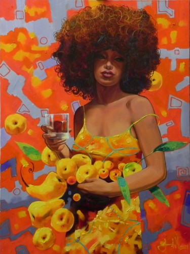 Pintura intitulada ""Fruit Festival"" por Novikovartfamily, Obras de arte originais, Óleo