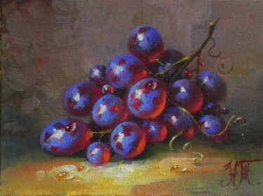 Peinture intitulée ""Grapes II"" par Novikovartfamily, Œuvre d'art originale, Huile