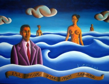 Painting titled "Ese mar que nos sep…" by Marcelo Novo, Original Artwork