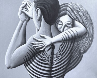 Pintura titulada "Abbraccio" por Marcelo Novo, Obra de arte original, Acrílico