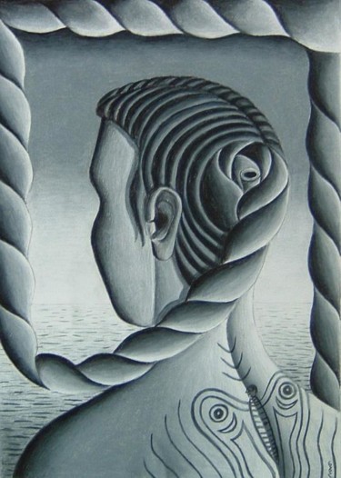 Drawing titled "Her Thoughts" by Marcelo Novo, Original Artwork