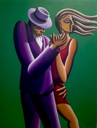 Painting titled "MILONGA PA' RECORDA…" by Marcelo Novo, Original Artwork, Oil