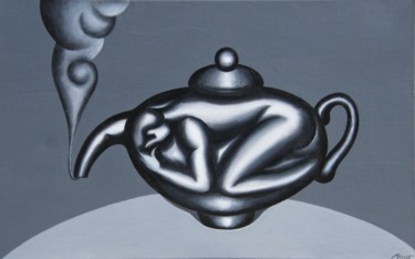 Malerei mit dem Titel "GENIE" von Marcelo Novo, Original-Kunstwerk, Öl