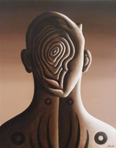 Peinture intitulée "MAN'S HEAD" par Marcelo Novo, Œuvre d'art originale, Huile