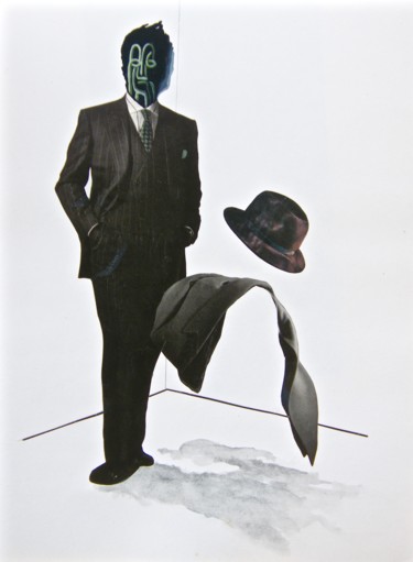 Κολάζ με τίτλο "SUITED UP" από Marcelo Novo, Αυθεντικά έργα τέχνης, Χαρτί