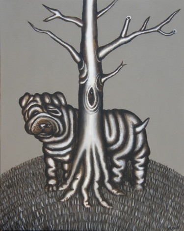 Картина под названием "HIDE AND SEEK" - Marcelo Novo, Подлинное произведение искусства, Акрил Установлен на Деревянная рама…