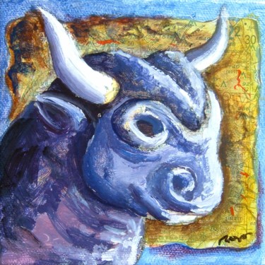 Pintura titulada "TORO JOVEN" por Marcelo Novo, Obra de arte original, Acrílico