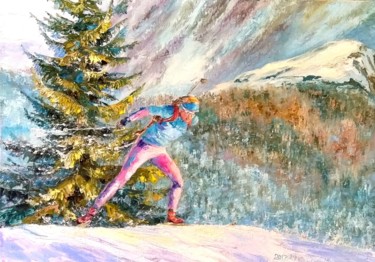 Картина под названием "Minute to the finish" - Tatyana Zorina, Подлинное произведение искусства, Масло