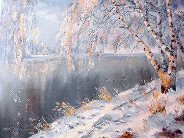 Peinture intitulée "Towards spring. Ele…" par Tatyana Zorina, Œuvre d'art originale, Huile