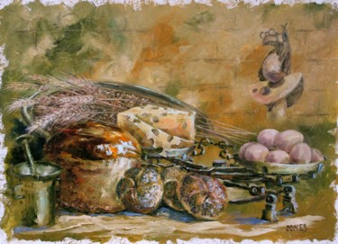 Peinture intitulée "Cheese glamor. Elen…" par Tatyana Zorina, Œuvre d'art originale, Huile