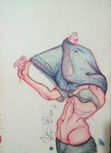 Dessin intitulée "Vênus" par Abstratx, Œuvre d'art originale, Stylo à bille
