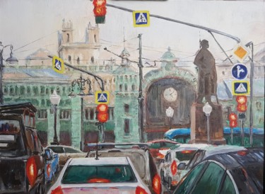 Malerei mit dem Titel "Бесснежная зима 201…" von Regina Grauberger, Original-Kunstwerk, Öl