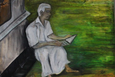 Pintura titulada "Peaceful life" por Nilanga Ranasinghe, Obra de arte original, Oleo