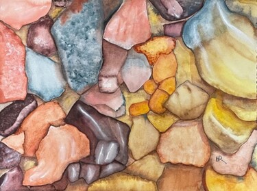 Malerei mit dem Titel "Red Rocks" von Nancy Riedell, Original-Kunstwerk, Aquarell