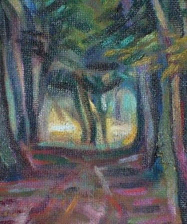 Картина под названием "The Forest" - Nsamojlova, Подлинное произведение искусства