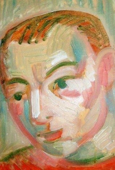 Картина под названием "Portrait" - Nsamojlova, Подлинное произведение искусства, Масло