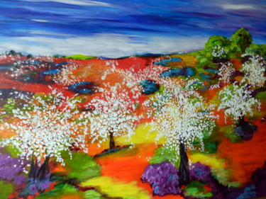 Painting titled "Primavera" by Nicole Spiraers, Original Artwork, Acrylic