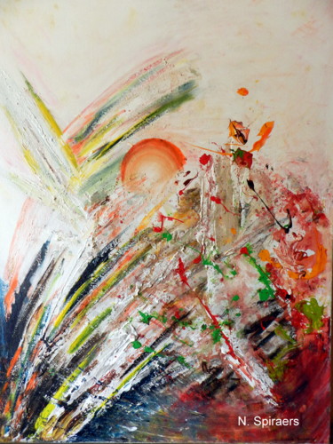 Painting titled "Dès l'aube" by Nicole Spiraers, Original Artwork