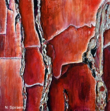 Ecorce de pin maritime Peinture intitulée "Ecorce de pin marit…" par Nicole Spiraers, Œuvre d'art originale, Acrylique