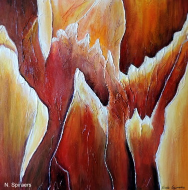 Peinture intitulée "Ecorce d'Eucalyptus…" par Nicole Spiraers, Œuvre d'art originale, Acrylique