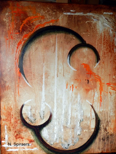 Painting titled "Tu es mon autre" by Nicole Spiraers, Original Artwork, Acrylic Mounted on Wood Stretcher frame