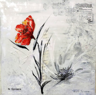 Peinture intitulée "Les champs d'amour 2" par Nicole Spiraers, Œuvre d'art originale, Acrylique