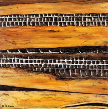 Pintura titulada "Ecorce de bananier…" por Nicole Spiraers, Obra de arte original, Acrílico