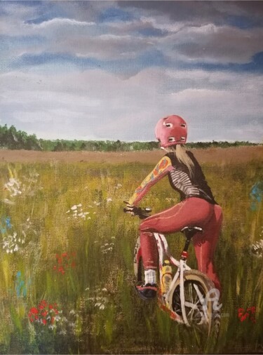 Painting titled "In the fields" by Tutnatput, Original Artwork, Acrylic