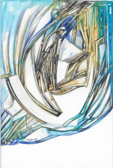 Dessin intitulée "Attestation de Fin…" par Nuage 40, Œuvre d'art originale, Stylo à bille