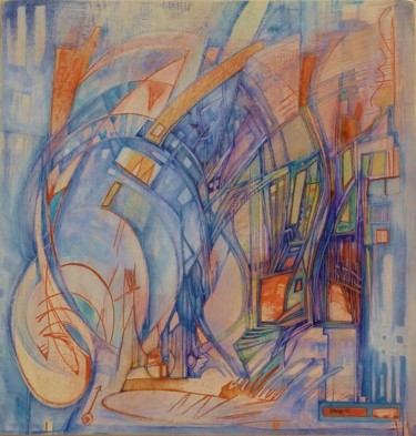 Malerei mit dem Titel "le-fleau-en-osculta…" von Nuage 40, Original-Kunstwerk