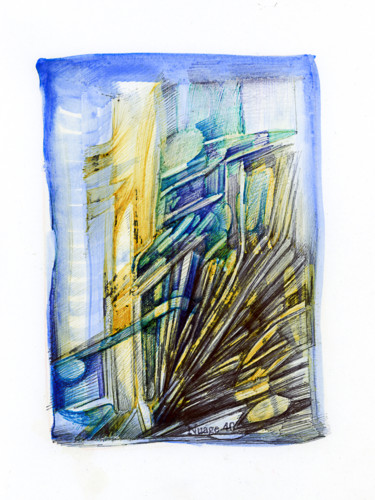 Dessin intitulée "L'Arbre qui cache l…" par Nuage 40, Œuvre d'art originale, Stylo à bille