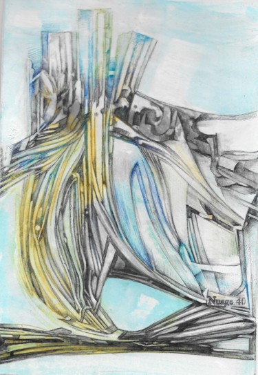 Dessin intitulée "Le coeur a seize ra…" par Nuage 40, Œuvre d'art originale, Stylo à bille