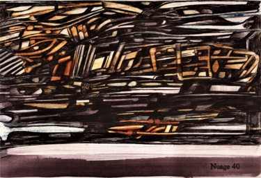 Dessin intitulée "les affinités mortes" par Nuage 40, Œuvre d'art originale, Stylo à bille