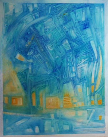 Peinture intitulée "air jumeau" par Nuage 40, Œuvre d'art originale, Huile