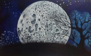 Painting titled "clair-de-lune.jpg" by Aa. Meriem, Original Artwork