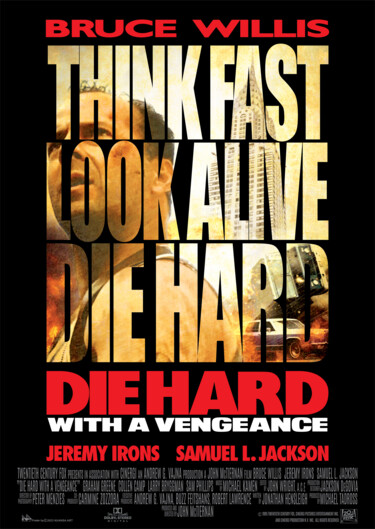 Arts numériques intitulée "Die Hard 3 with a v…" par Nuansa Art, Œuvre d'art originale, Travail numérique 2D