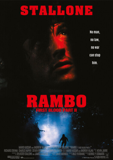 Digitale Kunst getiteld "Rambo:First Blood p…" door Nuansa Art, Origineel Kunstwerk, 2D Digital Work