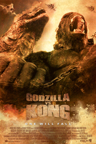 Artes digitais intitulada "Godzilla vs Kong.20…" por Nuansa Art, Obras de arte originais, Trabalho Digital 2D