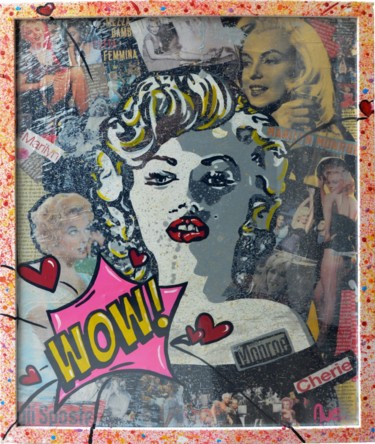 绘画 标题为“Urban Marilyn Monroe” 由Antonella Castrovillari, 原创艺术品, 丙烯 安装在木质担架架上