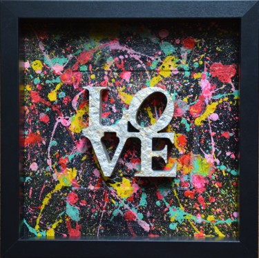 Sculpture titled "Cosmic_LOVE 2/2" by Antonella Castrovillari, Original Artwork, Acrylic Mounted on Other rigid panel